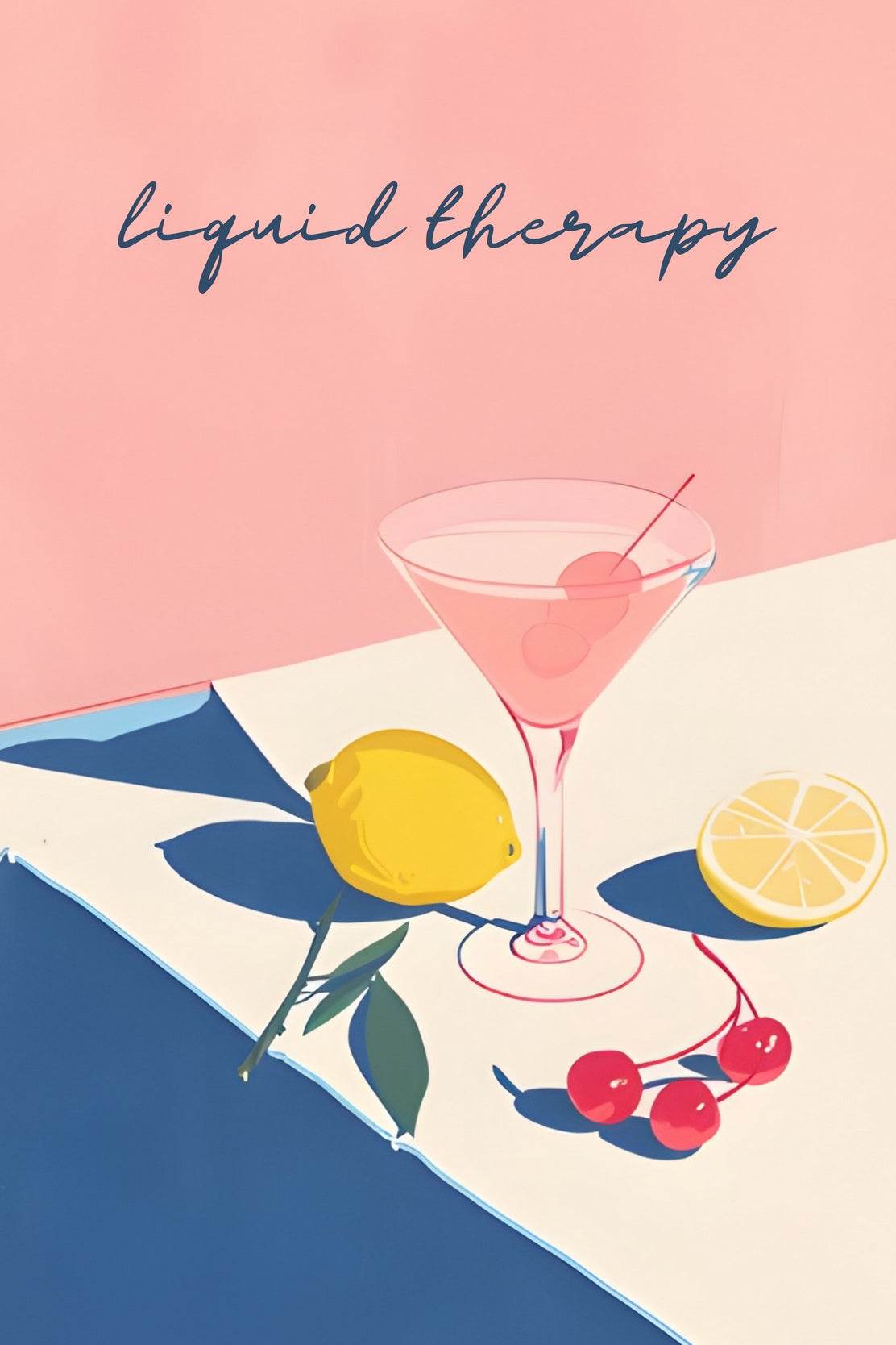 Lemon Espresso Cocktail Wall Art - beink online art store