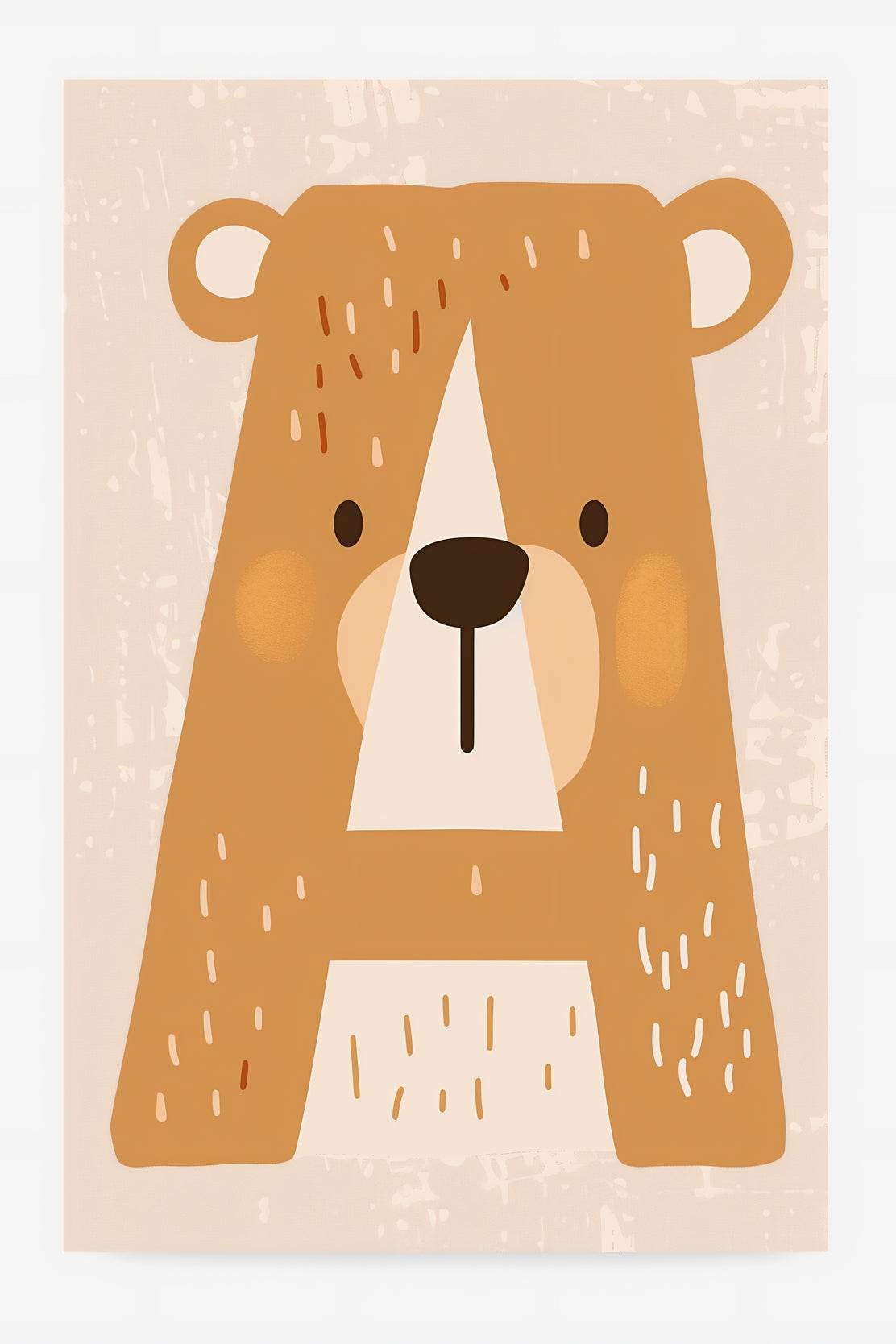 Alphabetical Shape of Cartoon Bear - beink online art store