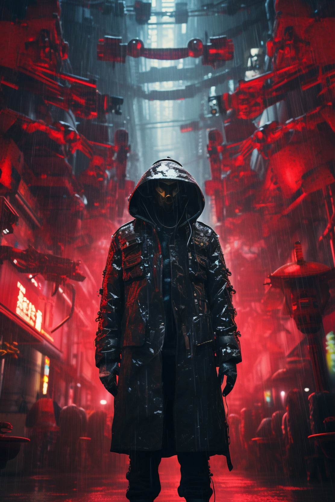 Cyberpunk Chinese Killer Wall Art - beink online art store