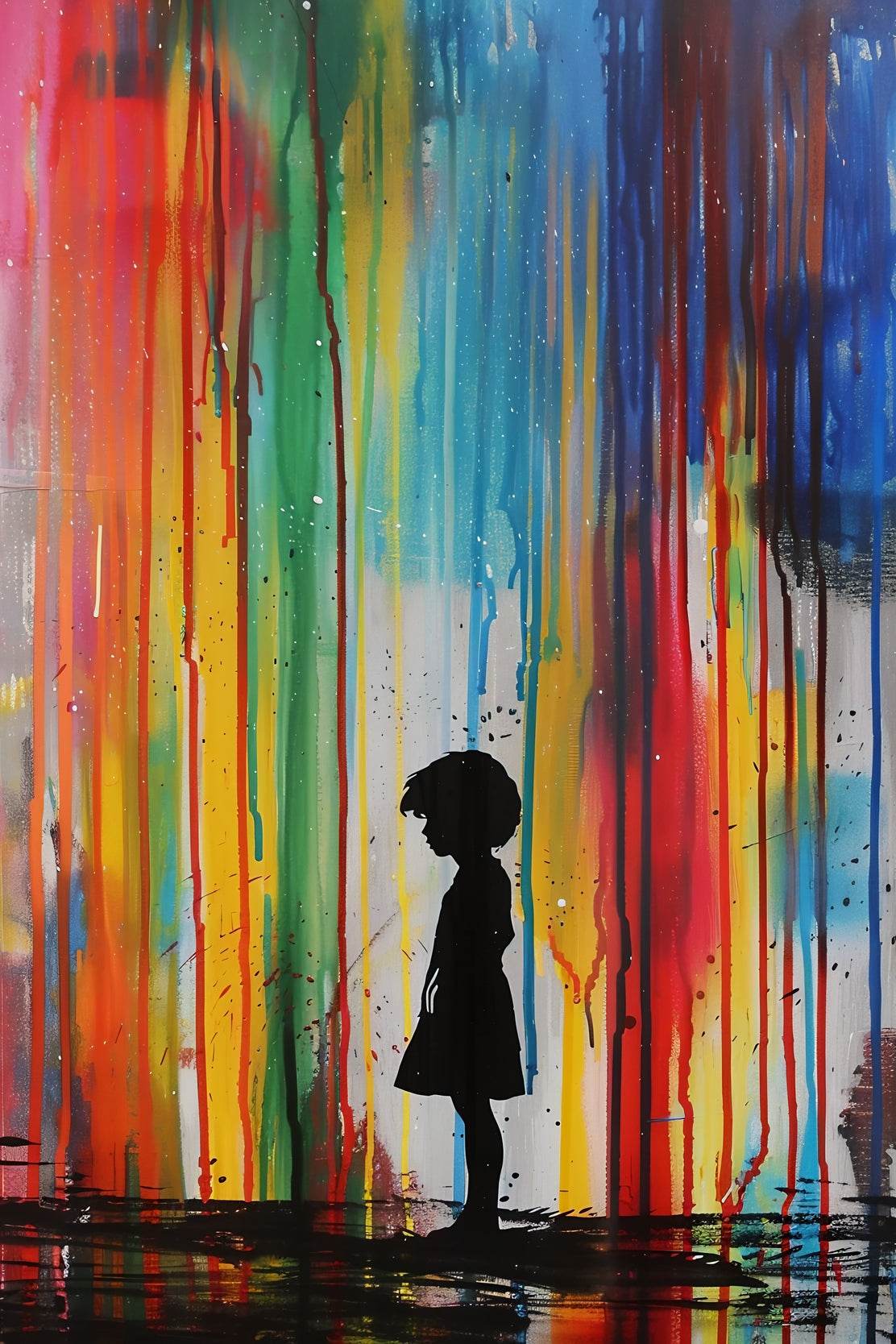 Standing Alone in a World of Color Wall Art - beink online art store