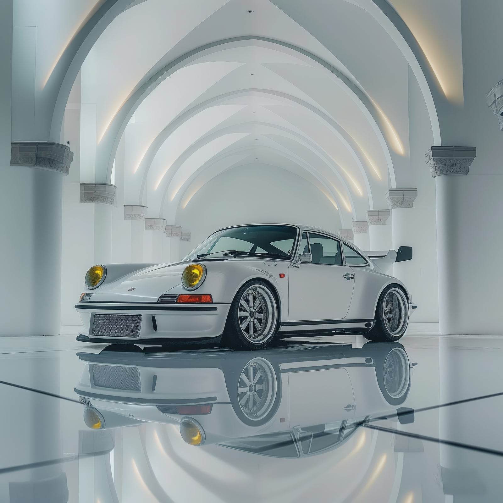 Silver Porsche GTR 911 Wall Art - beink online art store