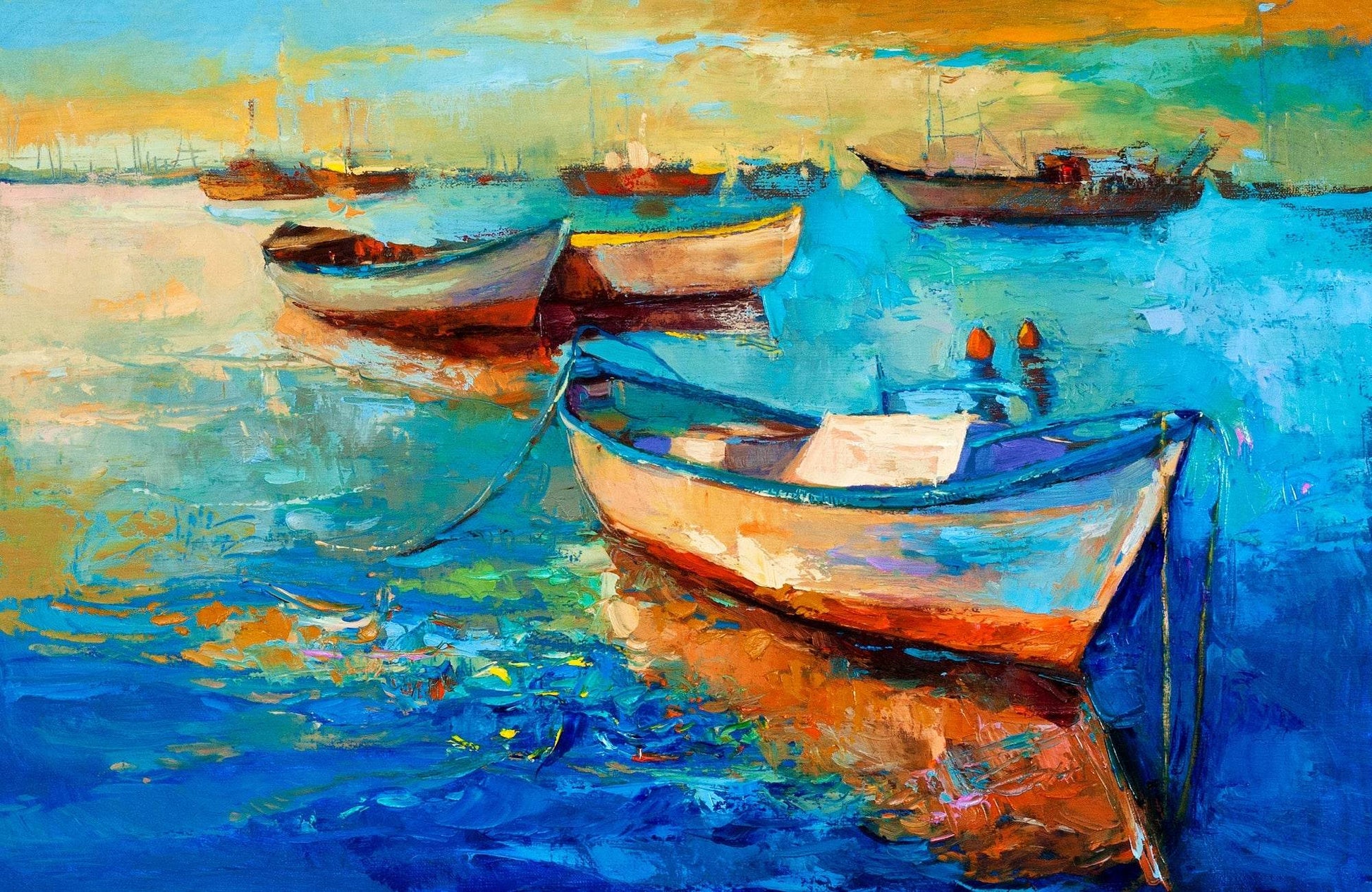 Fishermen's Wooden Boats Wall Art - beink online art store
