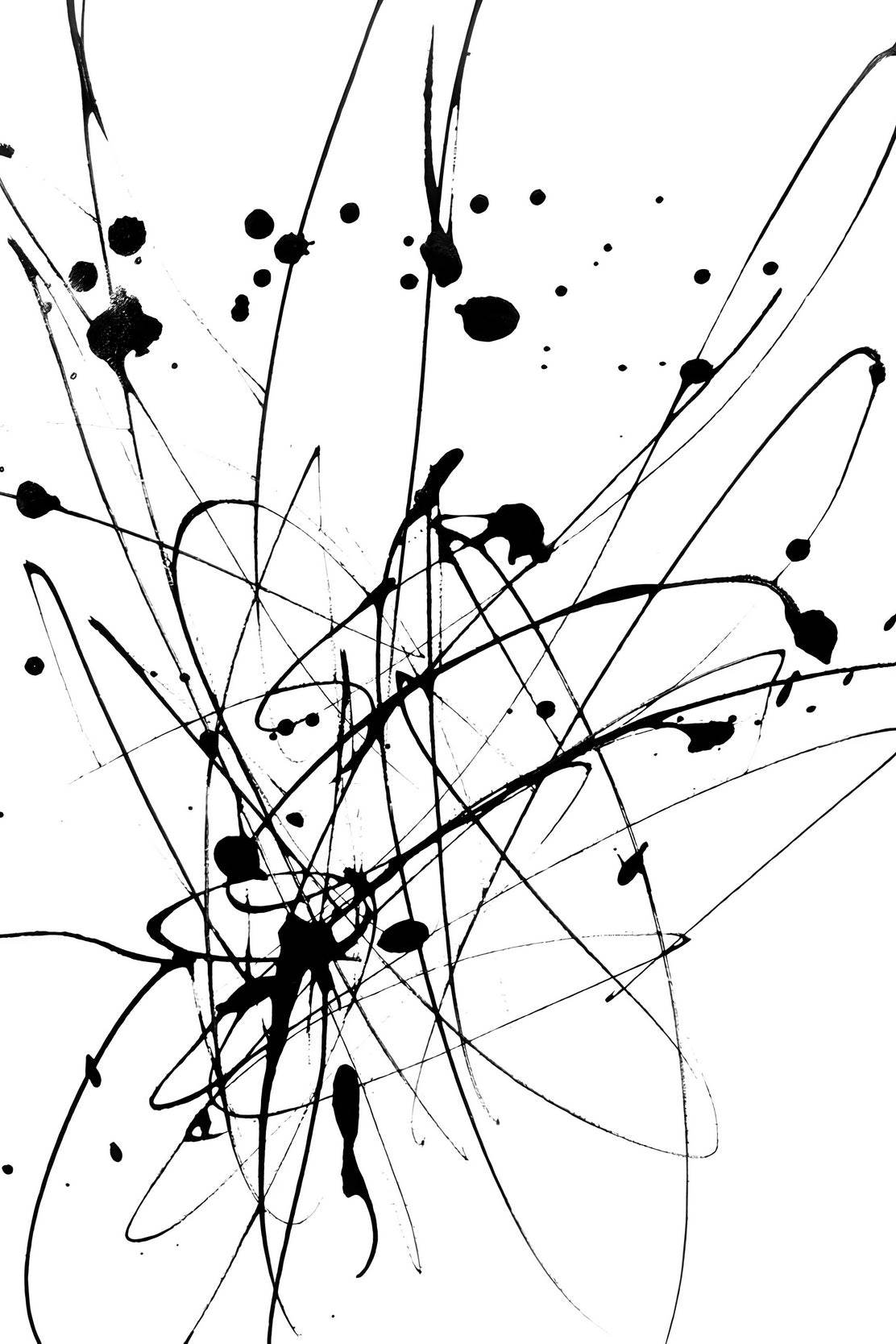 Black and White Inksplosion Modern Wall Art - beink online art store