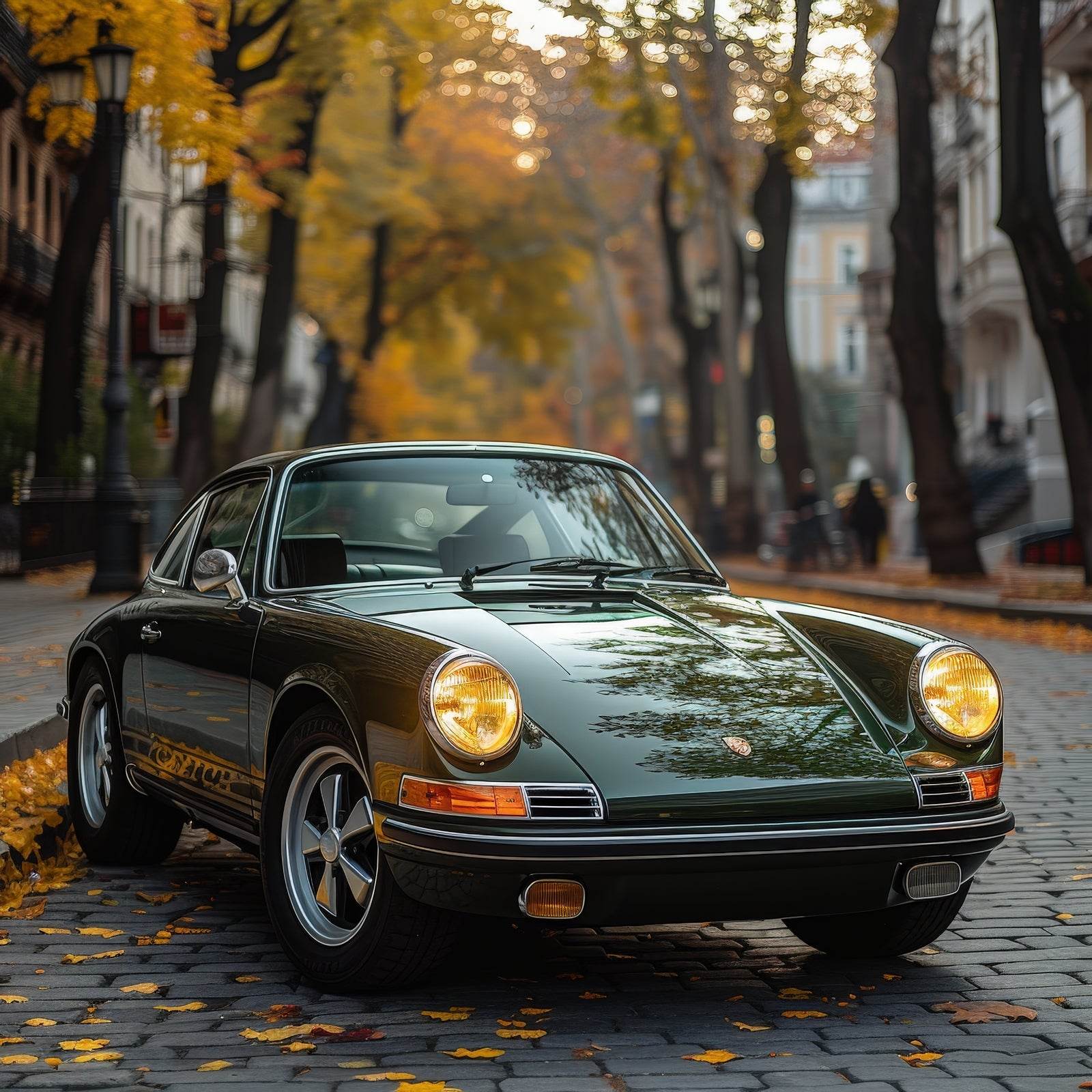 Green Porsche 911 Racing Wall Art - beink online art store