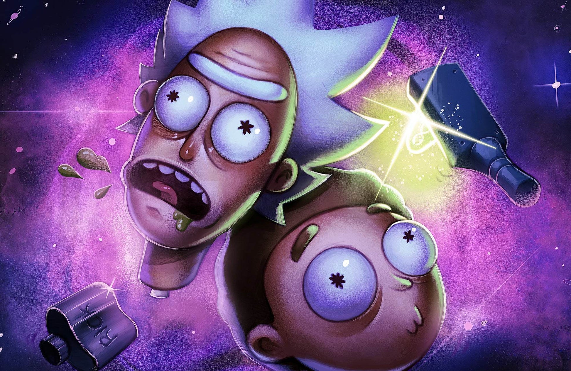 Rick and Morty Heads Wall Art - beink online art store
