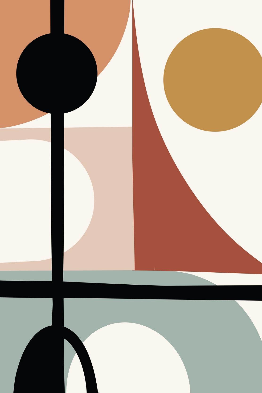 Minimalist Composition with Bold Lines ArtWork - beink online art store