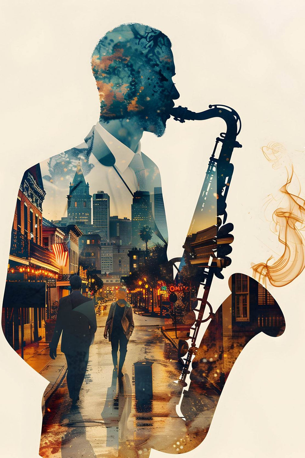 The Shadow Inside The Saxophone Wall Art - beink online art store