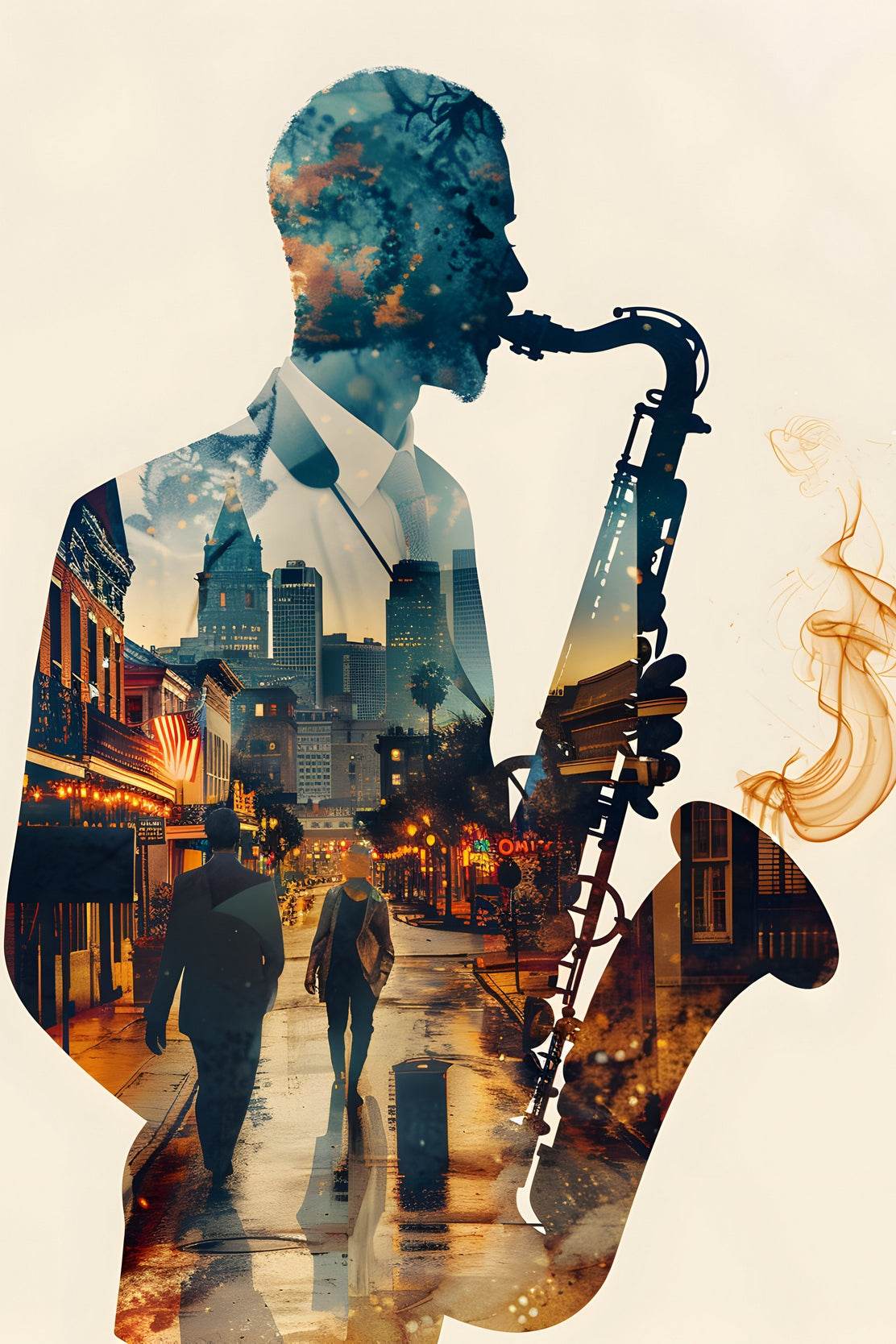 The Shadow Inside The Saxophone Wall Art - beink online art store