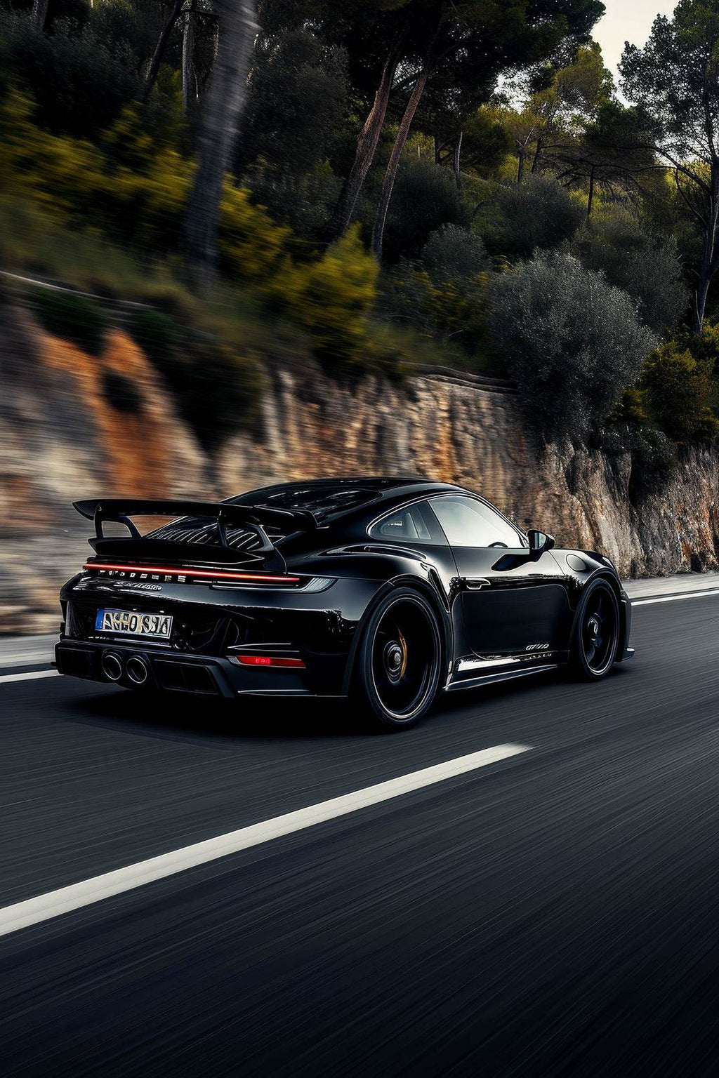 Porsche 911 Carrera Black Wall Art - beink online art store