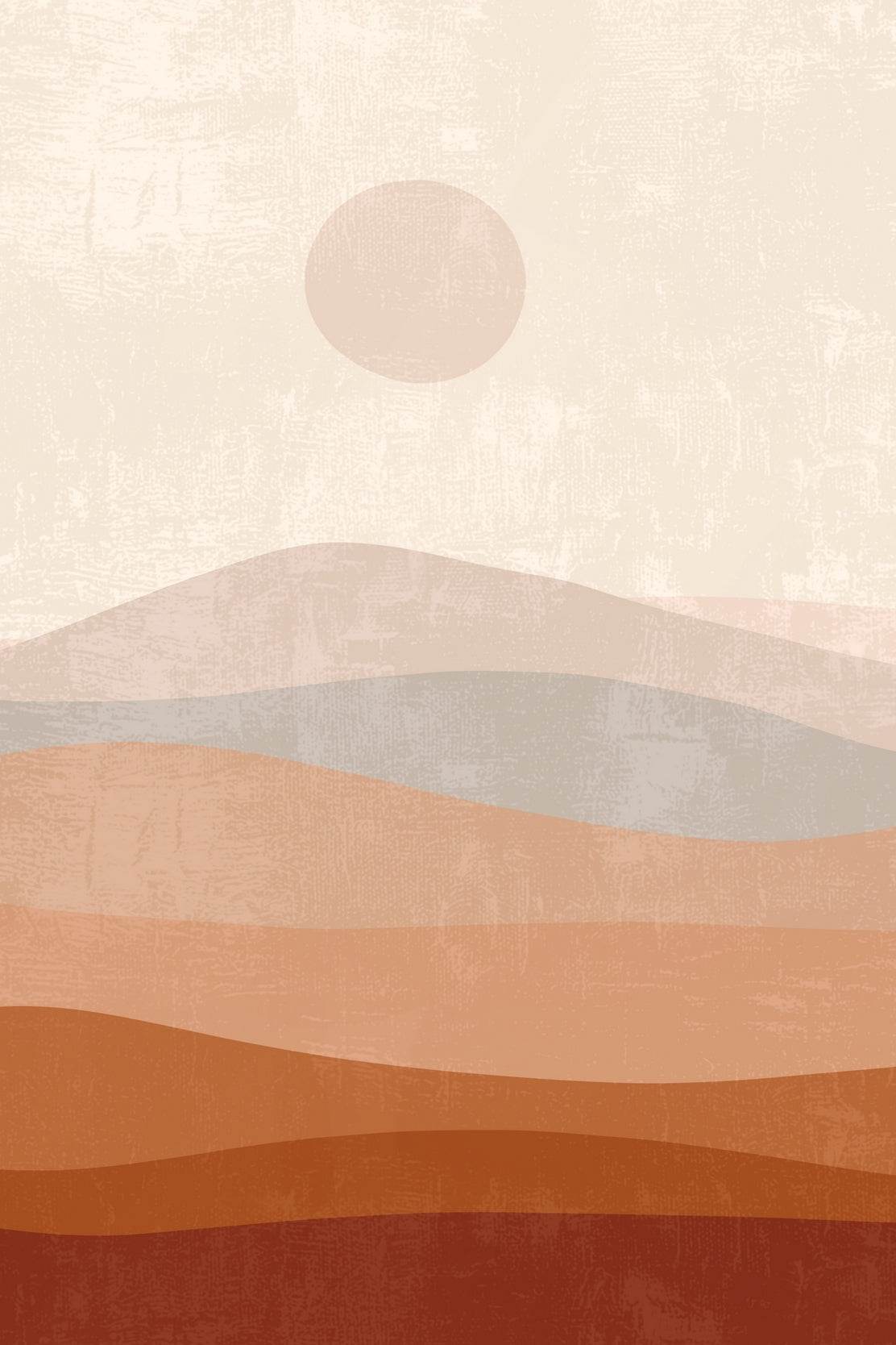 Minimalist of a Sun Drenched Horizon ArtWork - beink online art store