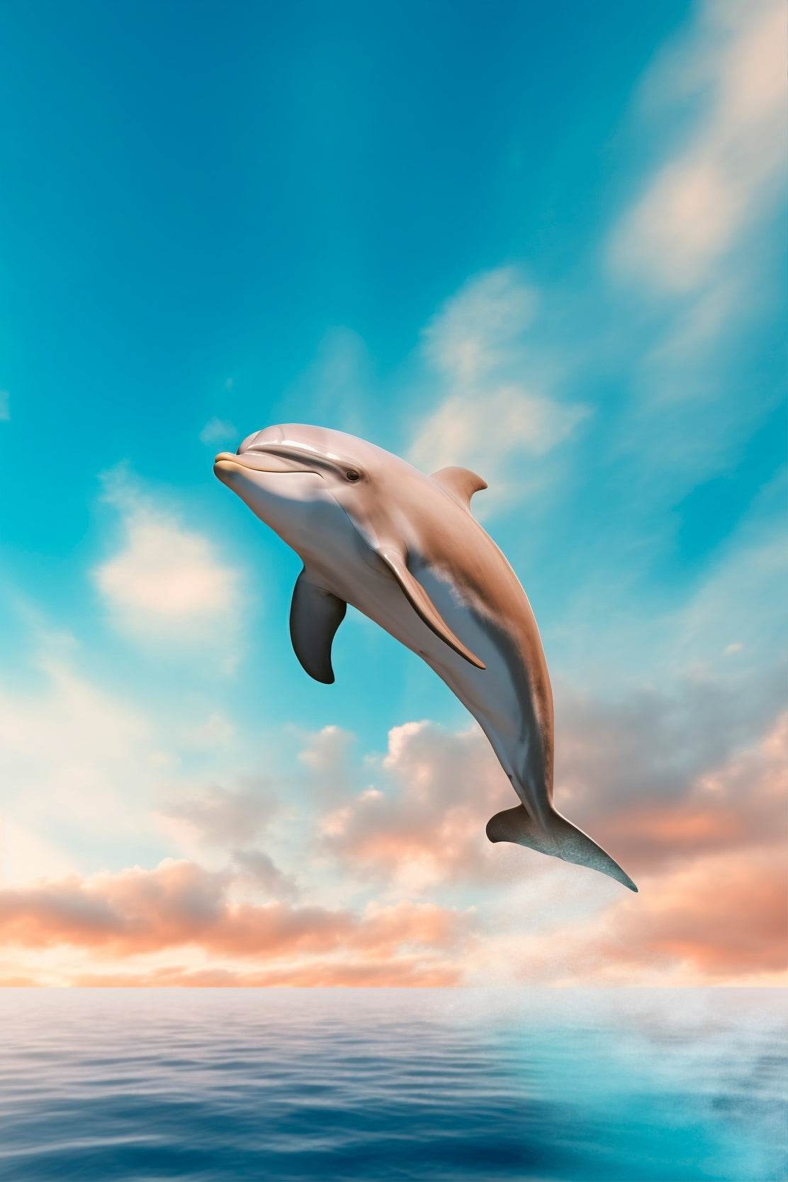 Fantsy Dolphin Jumping Out of Water Wall Art - beink online art store
