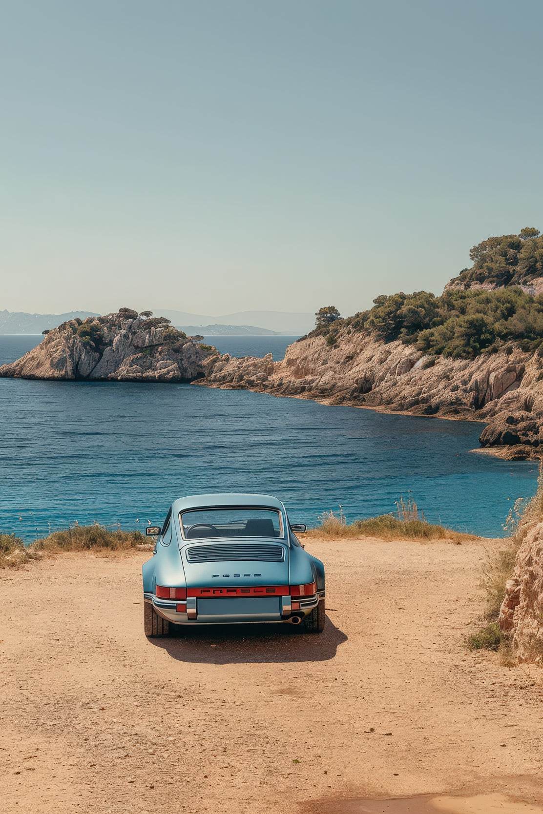 Classic Porsche 911 Silver Design Wall Art - beink online art store