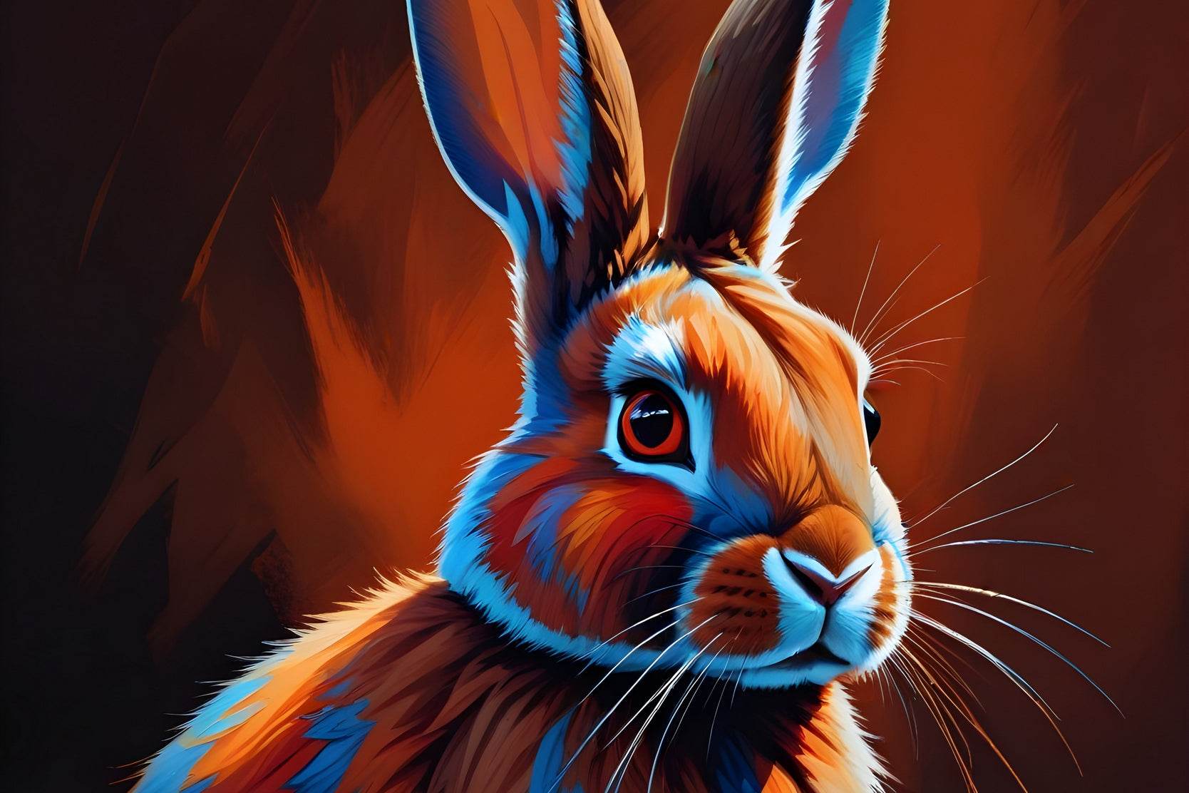 Watercolor Painting of Rabbit Wall Art - beink online art store
