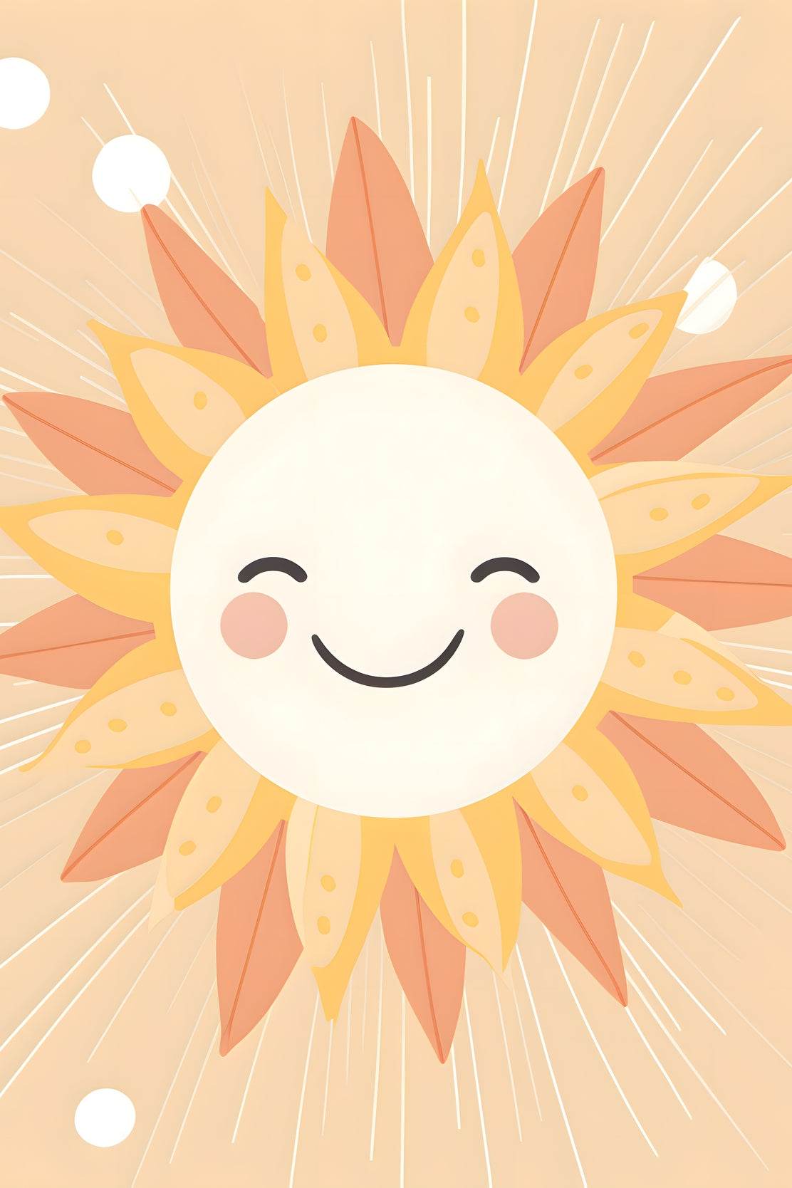 Painting of Smiling Sunflower Wall Art - beink online art store