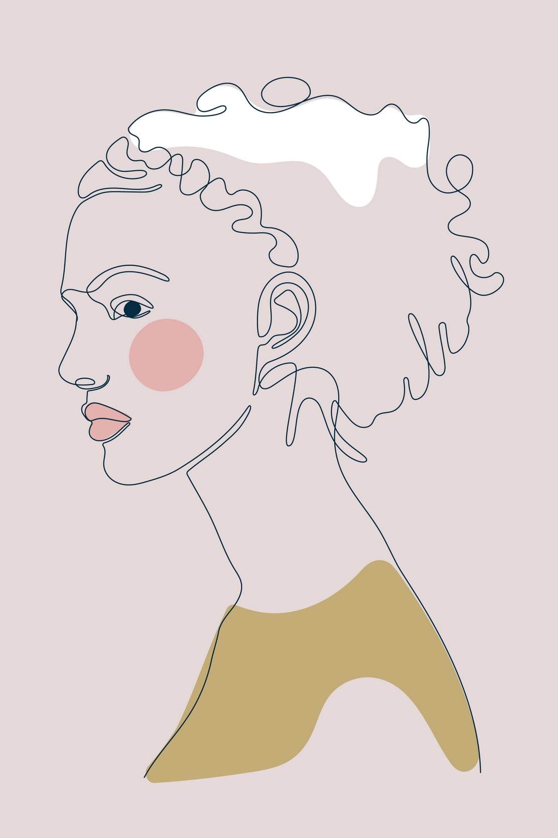 African Girl Face Wall Art - beink online art store