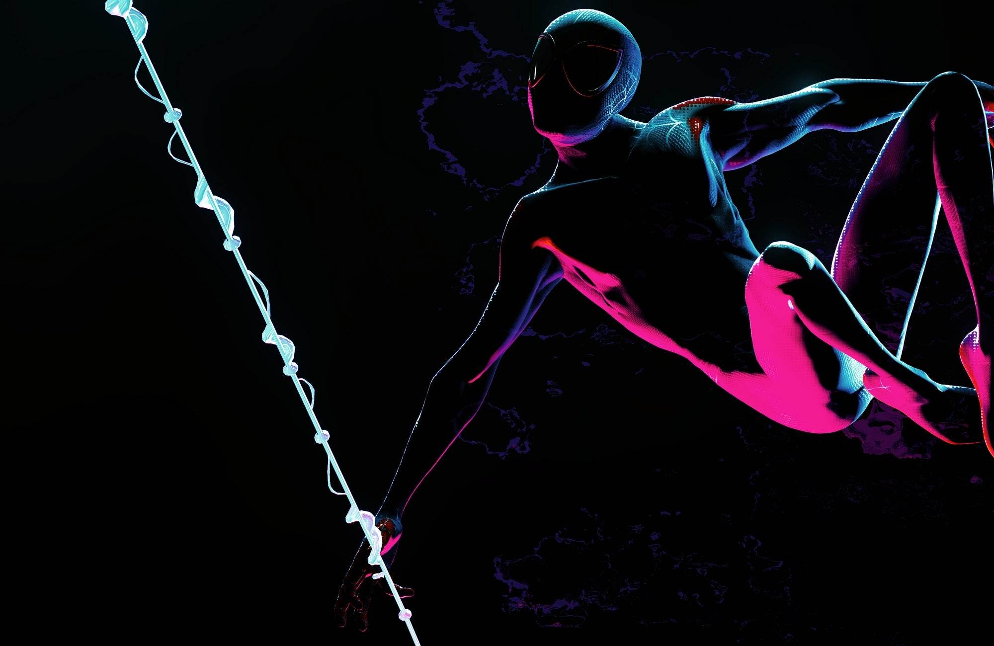 Spider Man NEON Miles Morales Gaming Wall Art - beink online art store