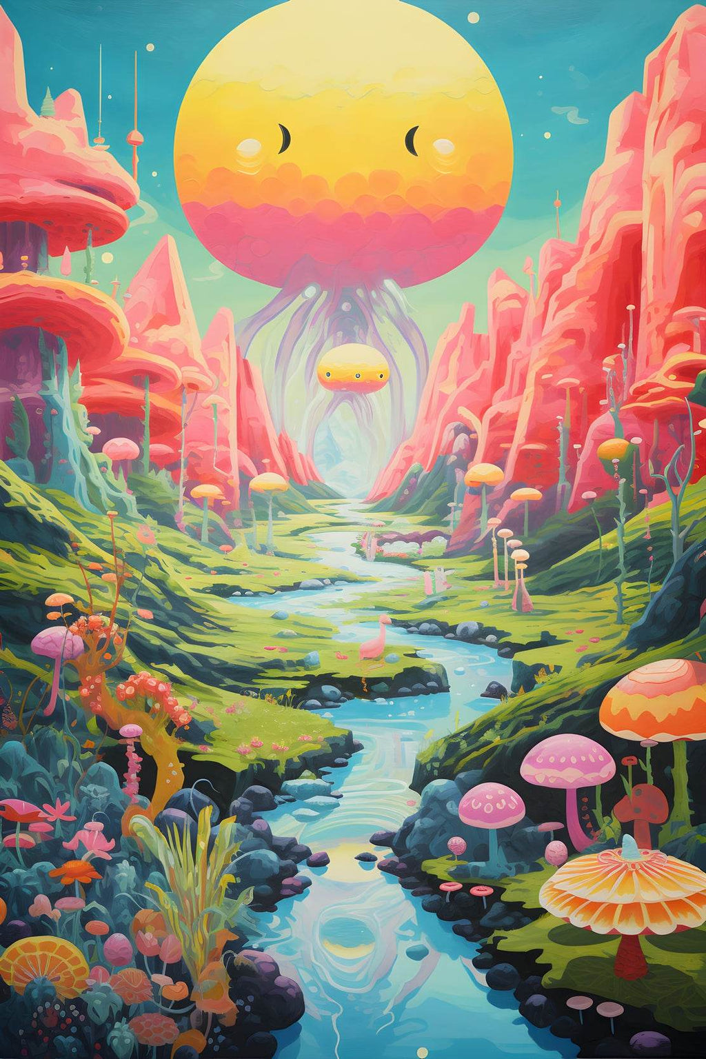 Master Flame Psychedelic Themed Aesthetic Wall Art - beink online art store