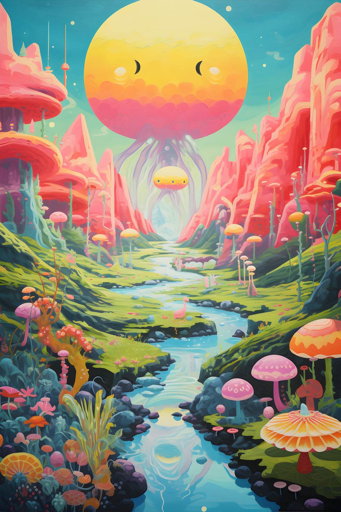 Master Flame Psychedelic Themed Aesthetic Wall Art - beink online art store