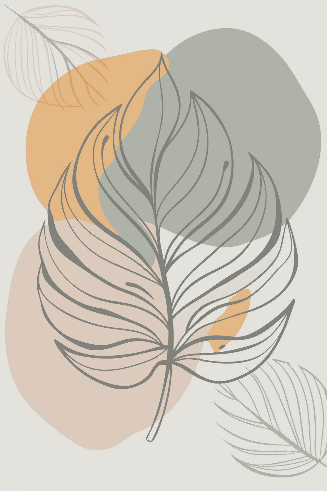 Minimal Design Of a Tropical Leaf Wall Art - beink online art store