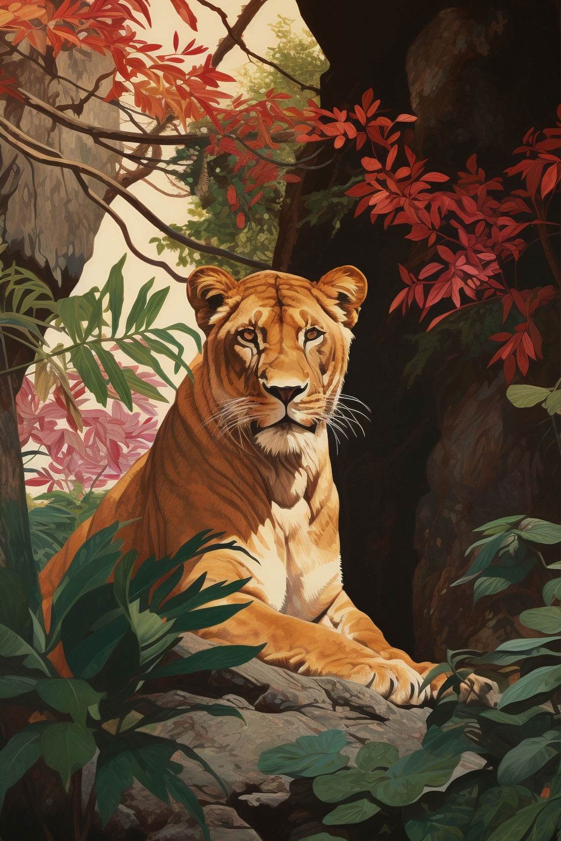 Watercolor Painting of Tiger Wall Art - beink online art store