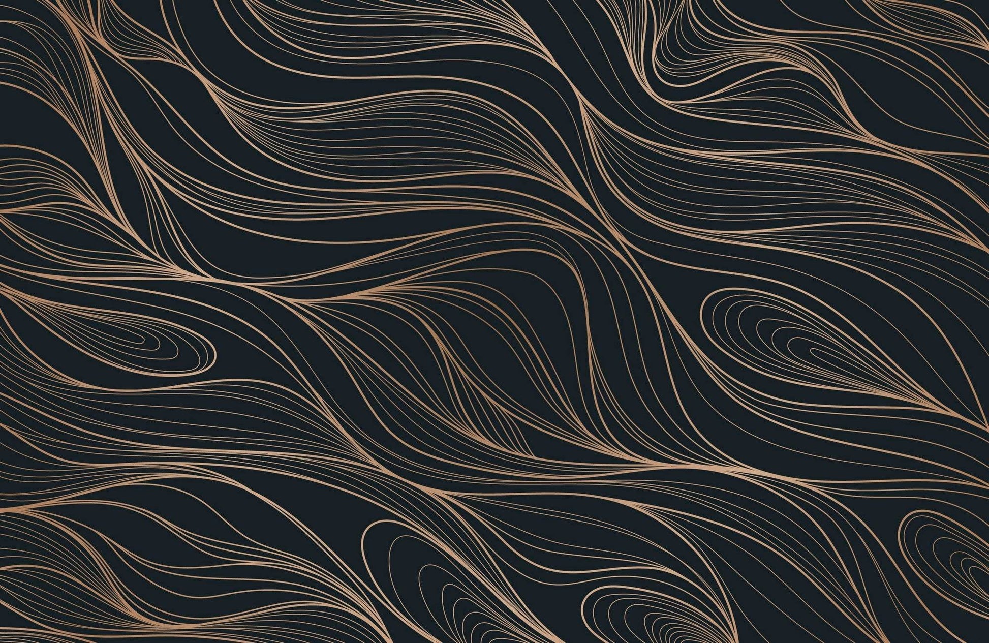 Beautiful Golden Lines Design Wall Art - beink online art store