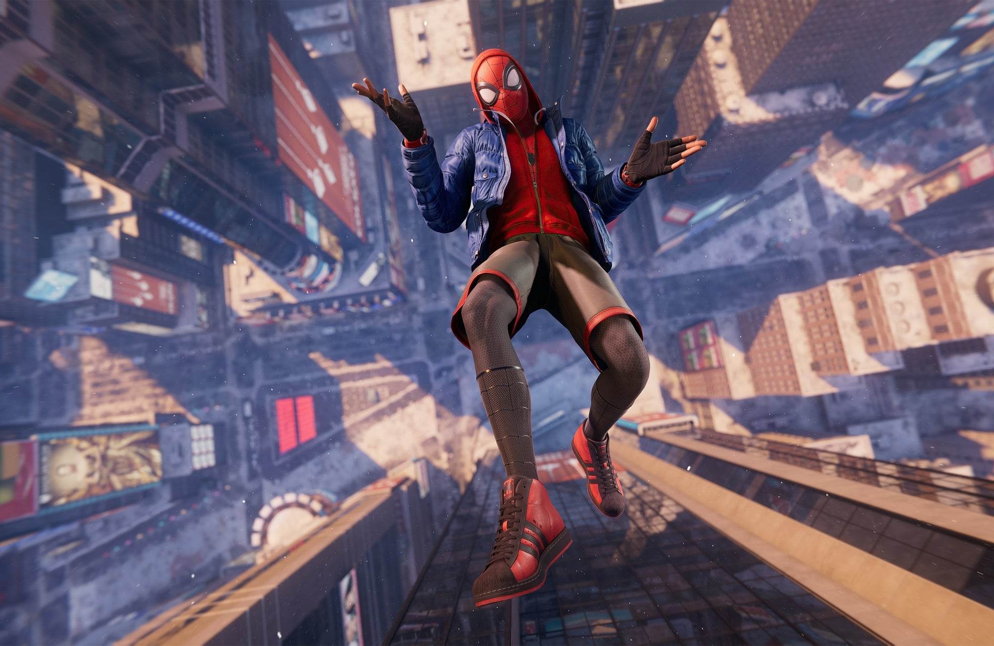 Spider Man Miles Morales Falling Gaming Wall Art - beink online art store