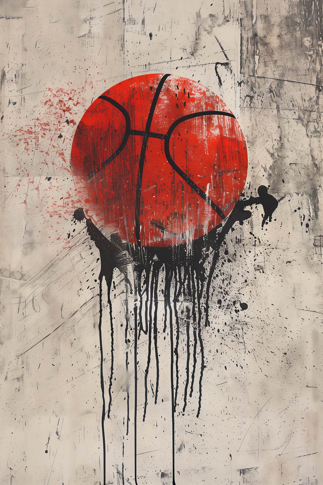 Master Flame Sports Aesthetic Wall Art Poster for Living Room, Home & Wall Decor - Basketball - beink online art store