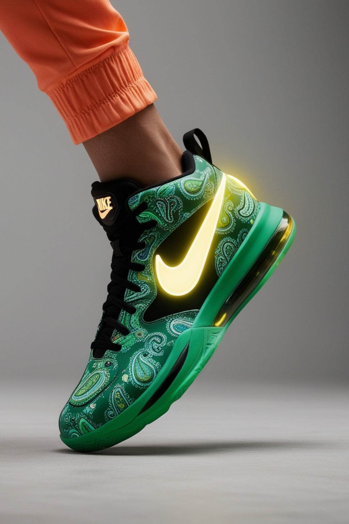 Nike Green Sports Shoes Wall Art - beink online art store