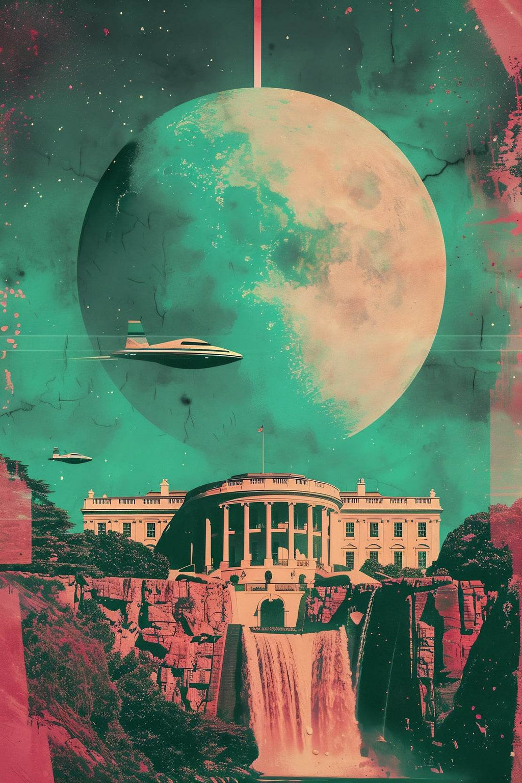 White House Photo With Space Background Wall Art - beink online art store