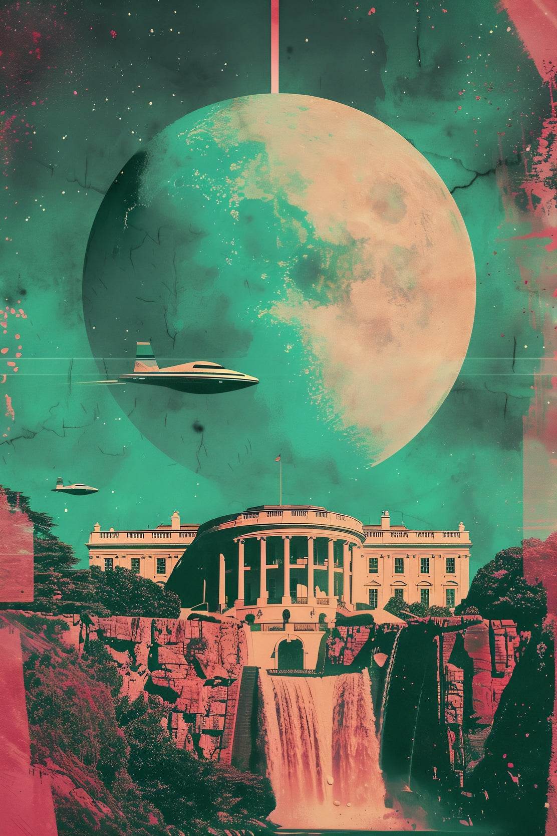 White House Photo With Space Background Wall Art - beink online art store