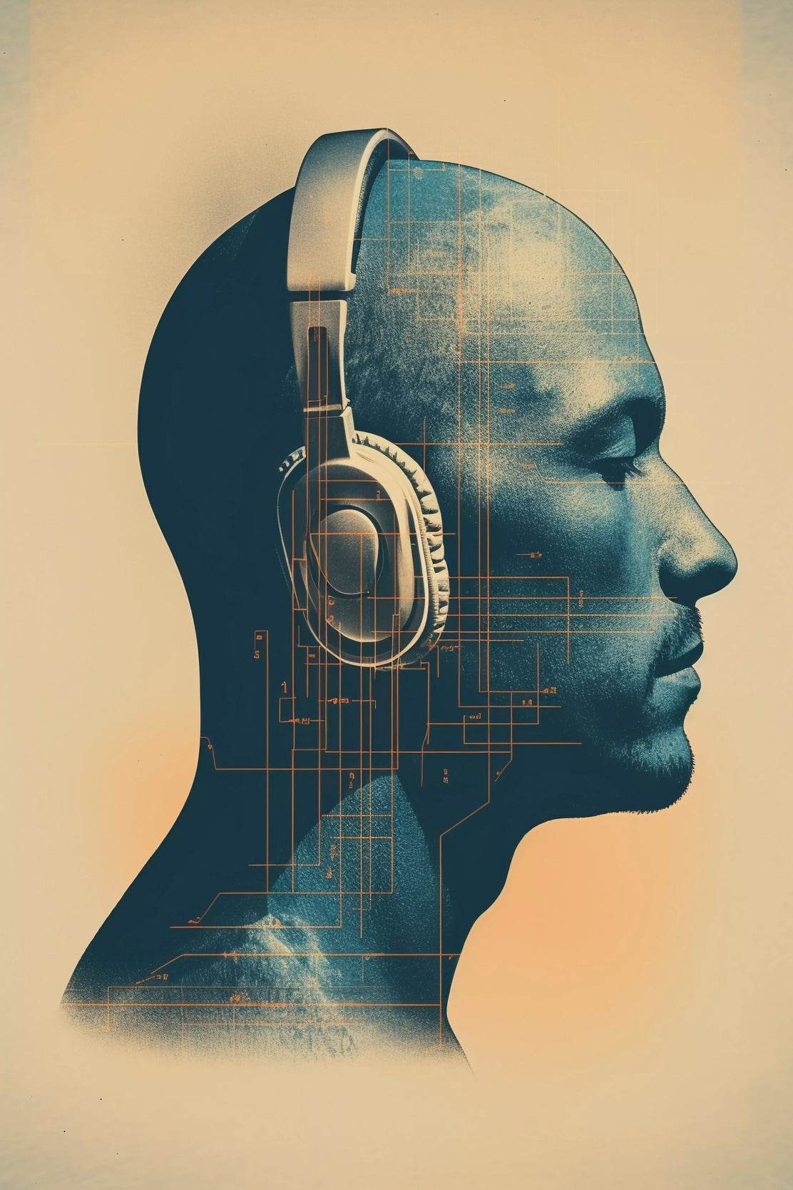 Thinking While Listening To Music Wall Art - beink online art store