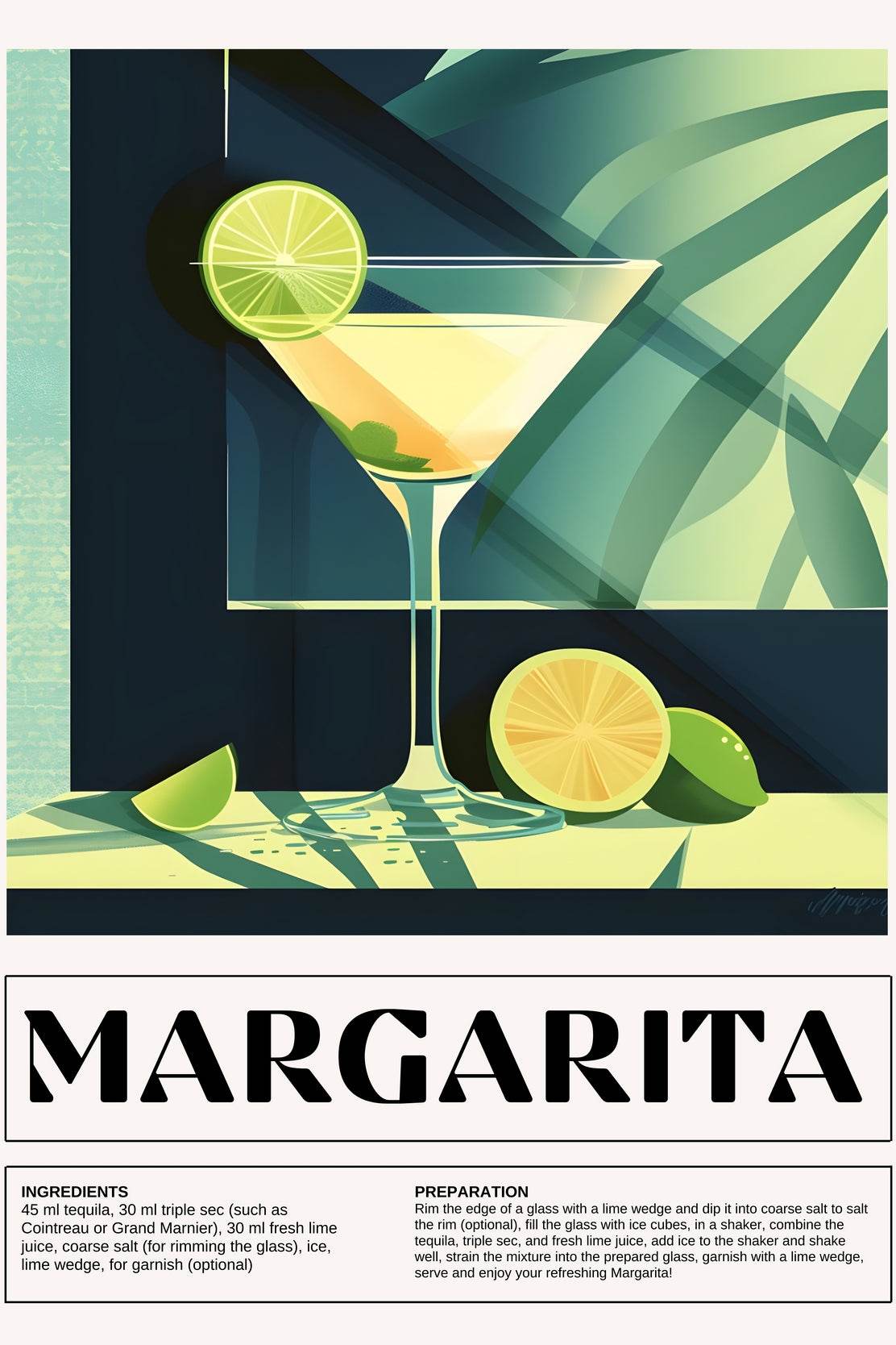 Classic Margarita Wall Art - beink online art store