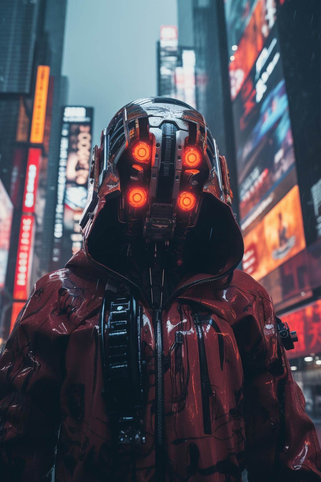 Cyberpunk Warrior Robot Wall Art - beink online art store