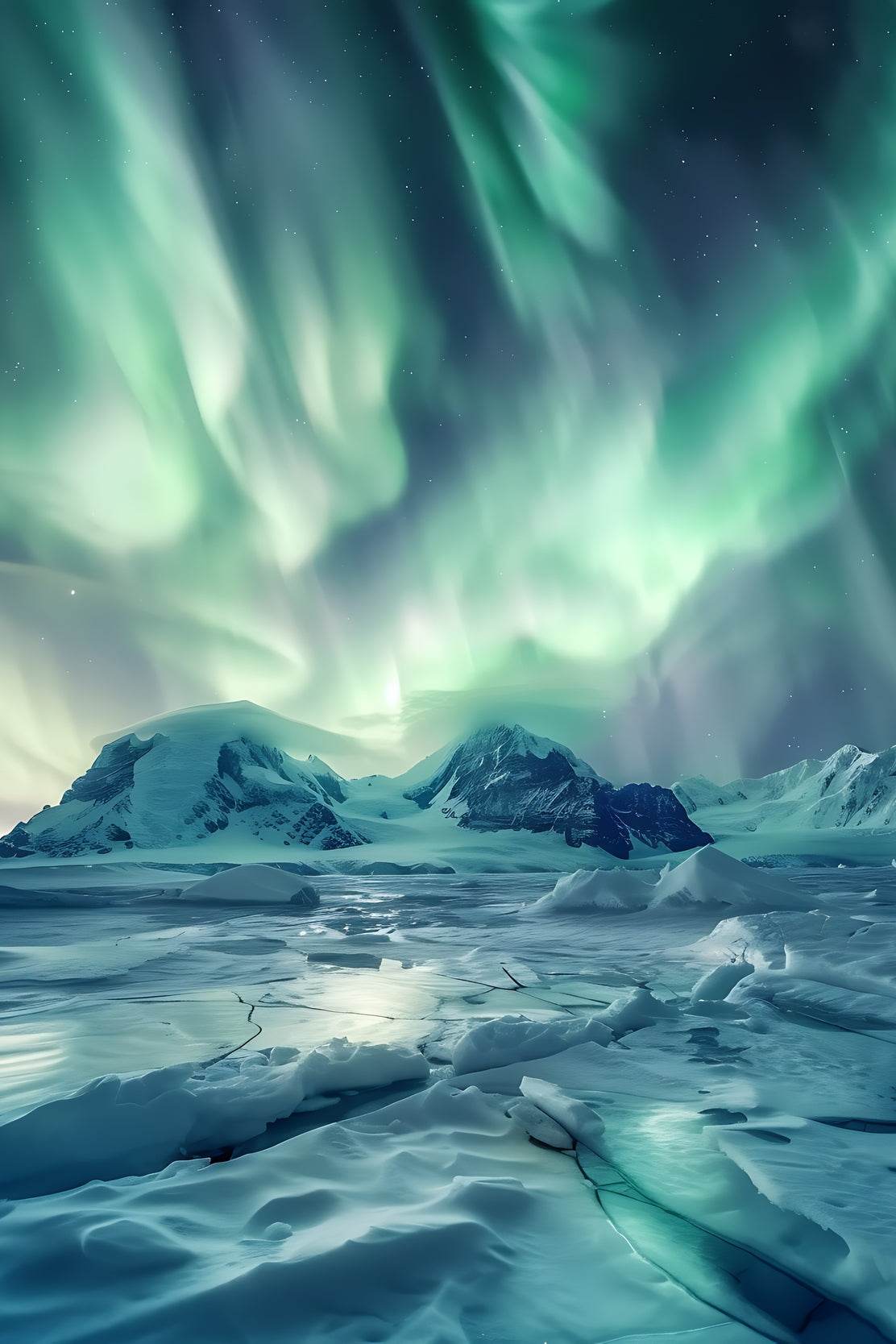 Northern lights Aurora Borealis in the Sky Wall Art - beink online art store