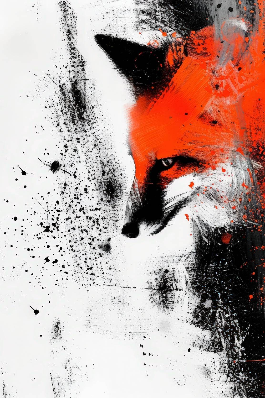 Fox Oil Painting Wall Art - beink online art store