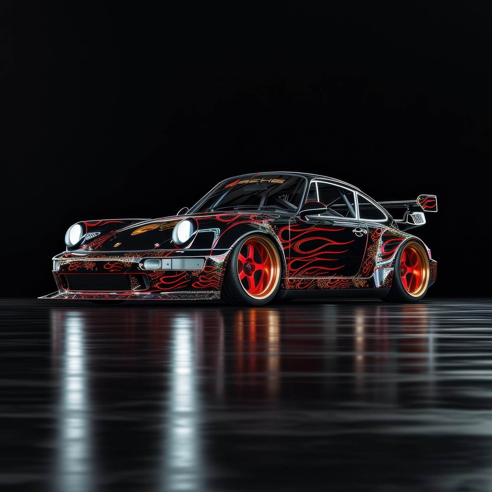 Porsche GTR Metallic Wall Art - beink online art store