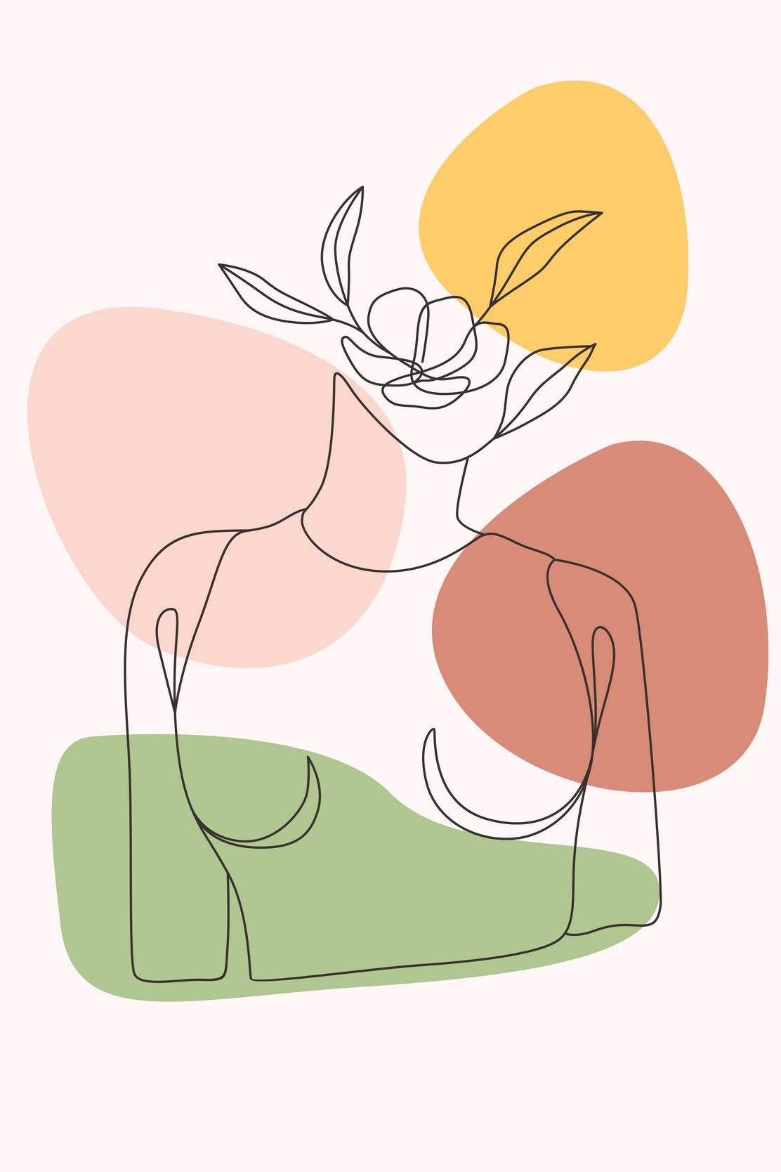 Minimal Female Torso Design Wall Art - beink online art store