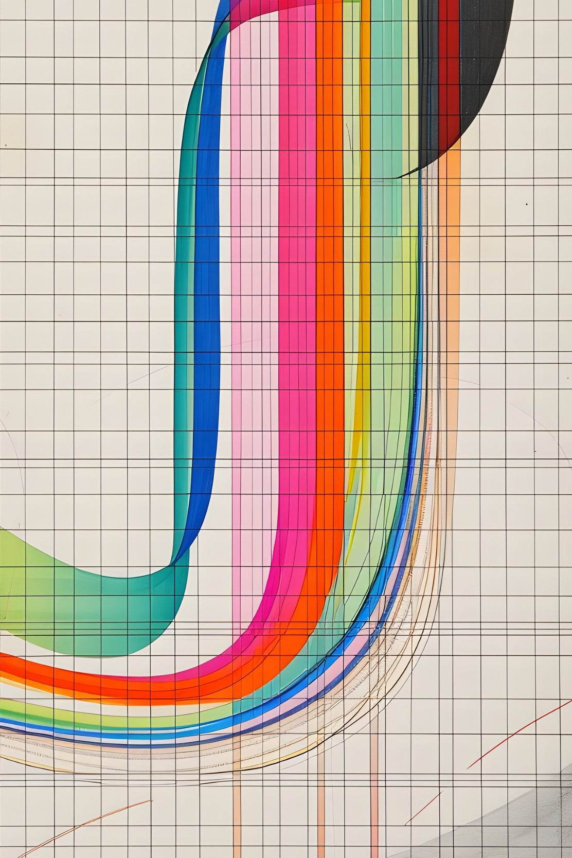 Rainbow Currents Digital Art - beink online art store