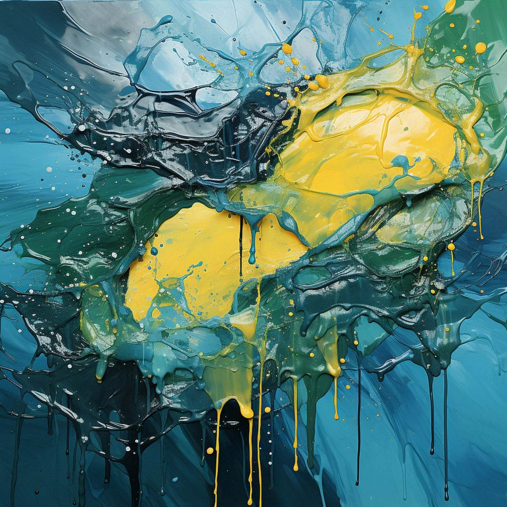 3D Effect Multi Color Brush Strokes Abstract Wall Art - beink online art store