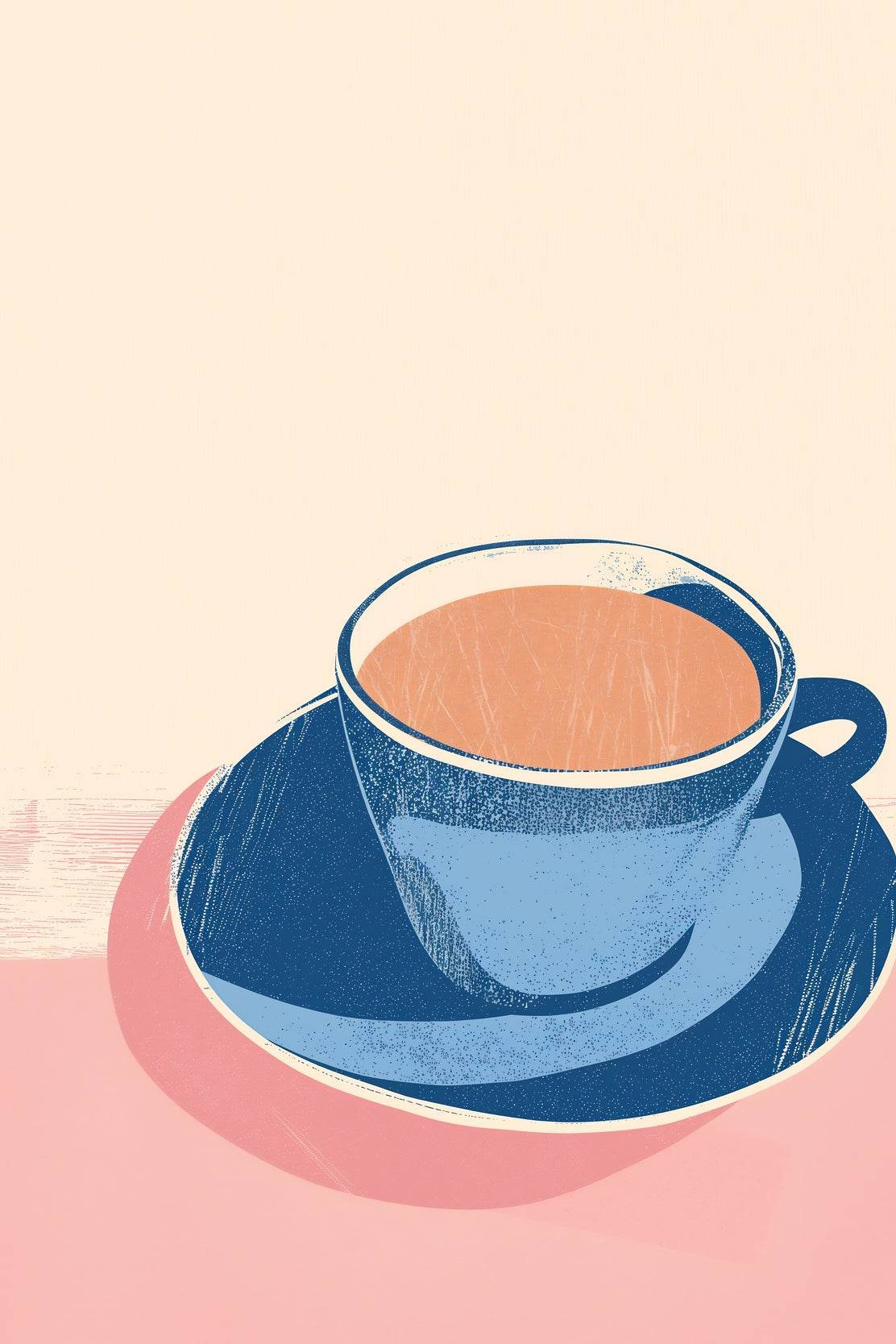 Blue Cup of Tea Wall Art - beink online art store