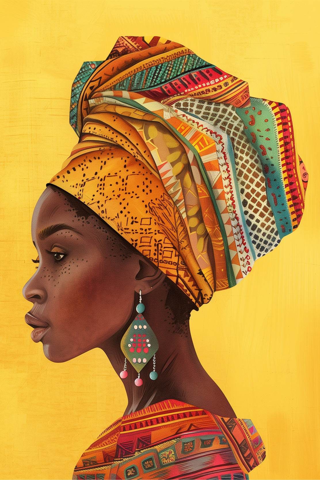 African Beauty Faces Wall Art - beink online art store