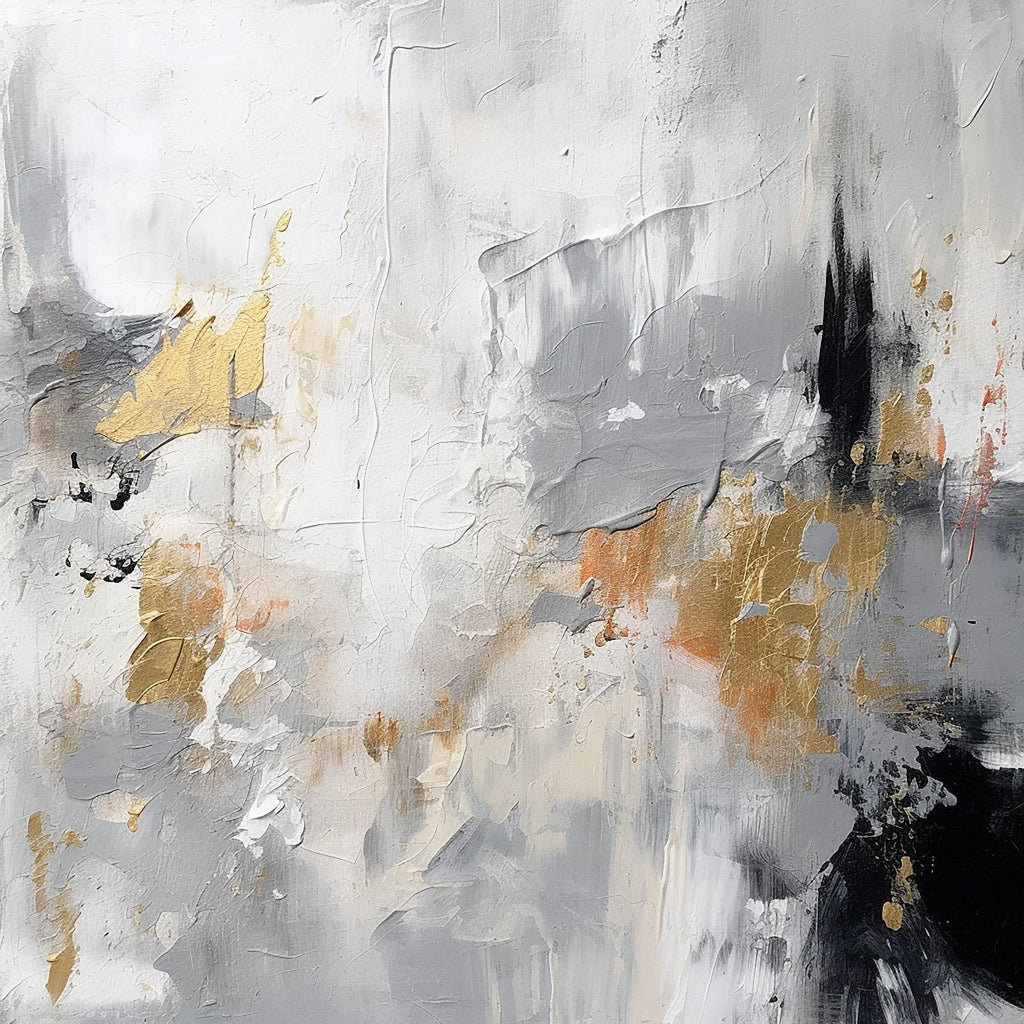 Golden Black Water Color Abstract Wall Art - beink online art store