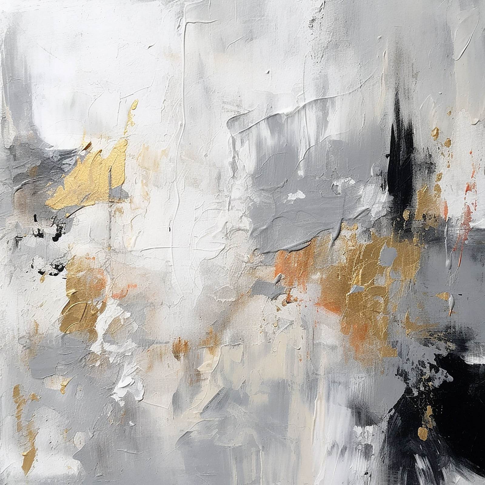 Golden Black Water Color Abstract Wall Art - beink online art store