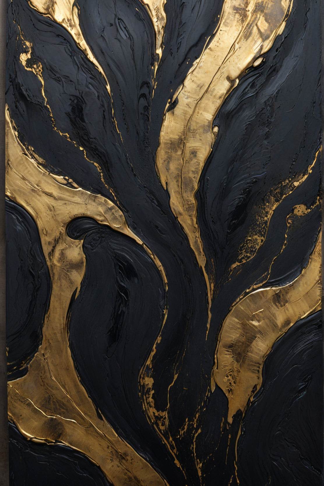 Marble With Black and Gold Texture Wall Art - beink online art store