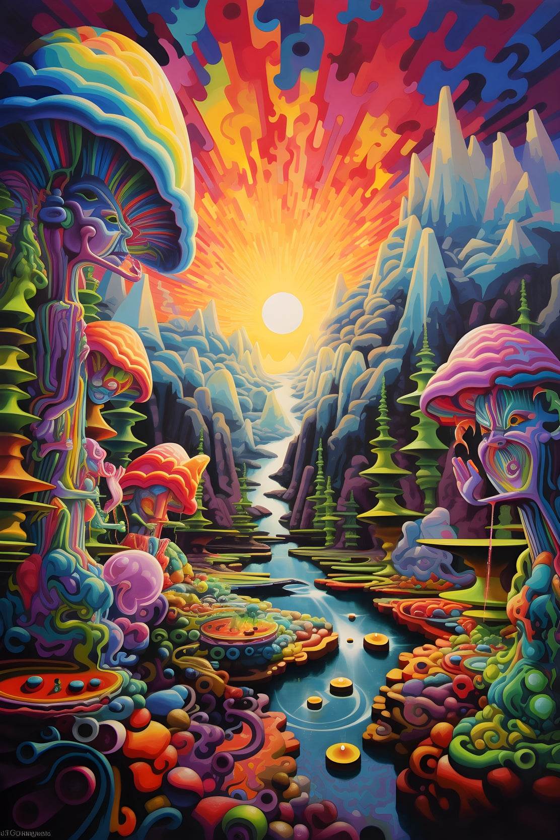 Kayas Collection Abstract Psychedelic Wall Art - beink online art store