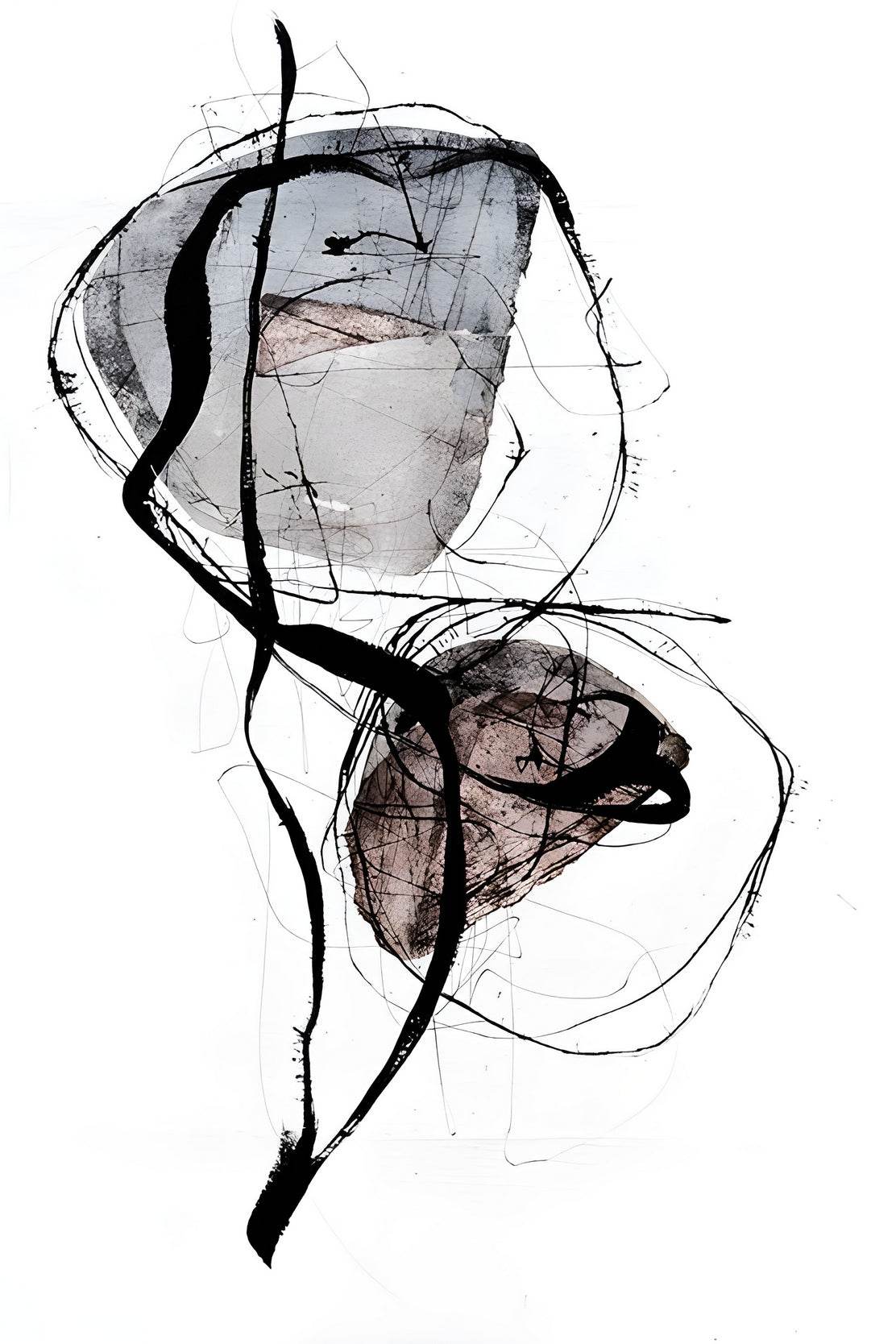 Ink and Watercolor Modern Wall Art - beink online art store