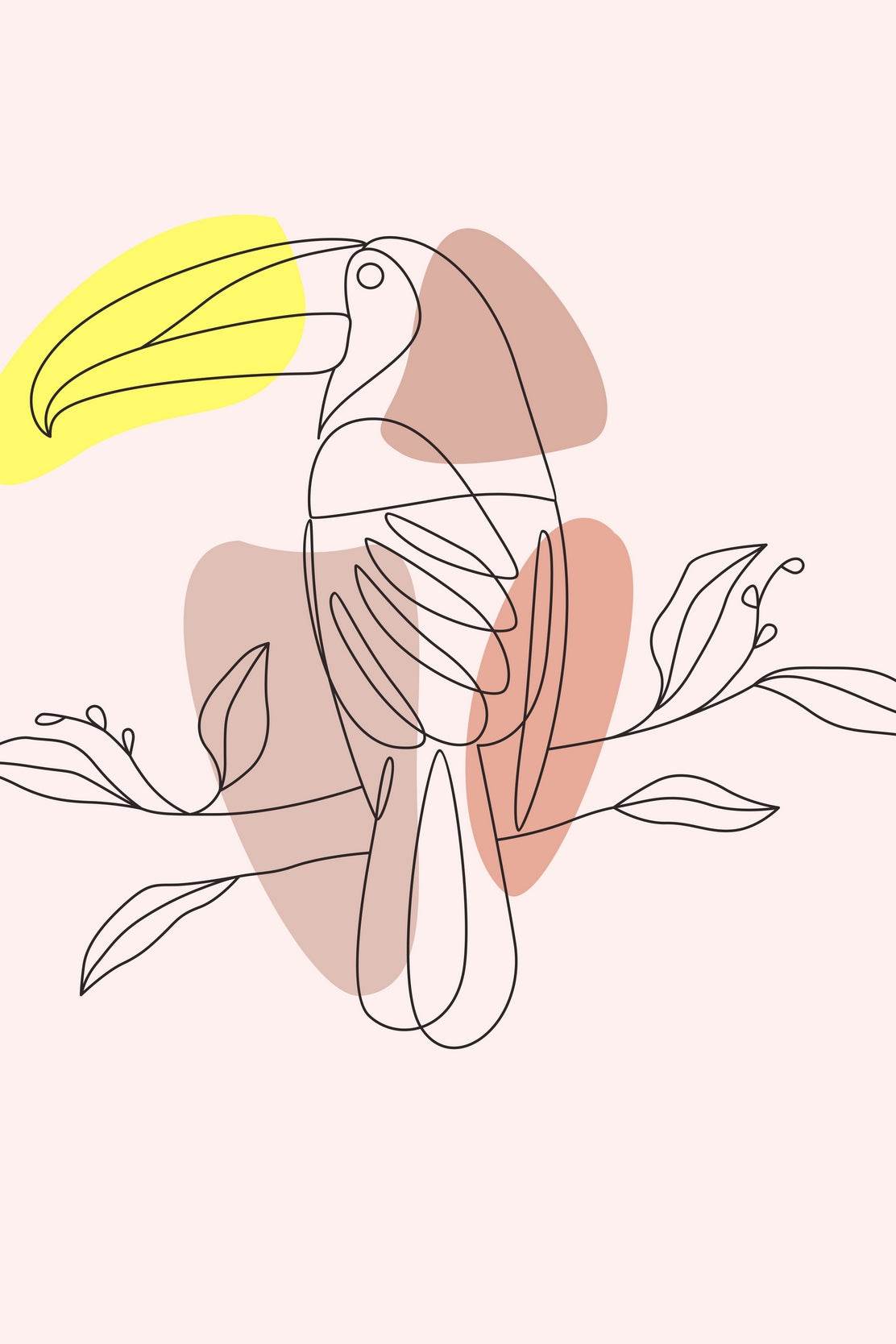 Minimal Design of Tuka Bird Wall Art - beink online art store