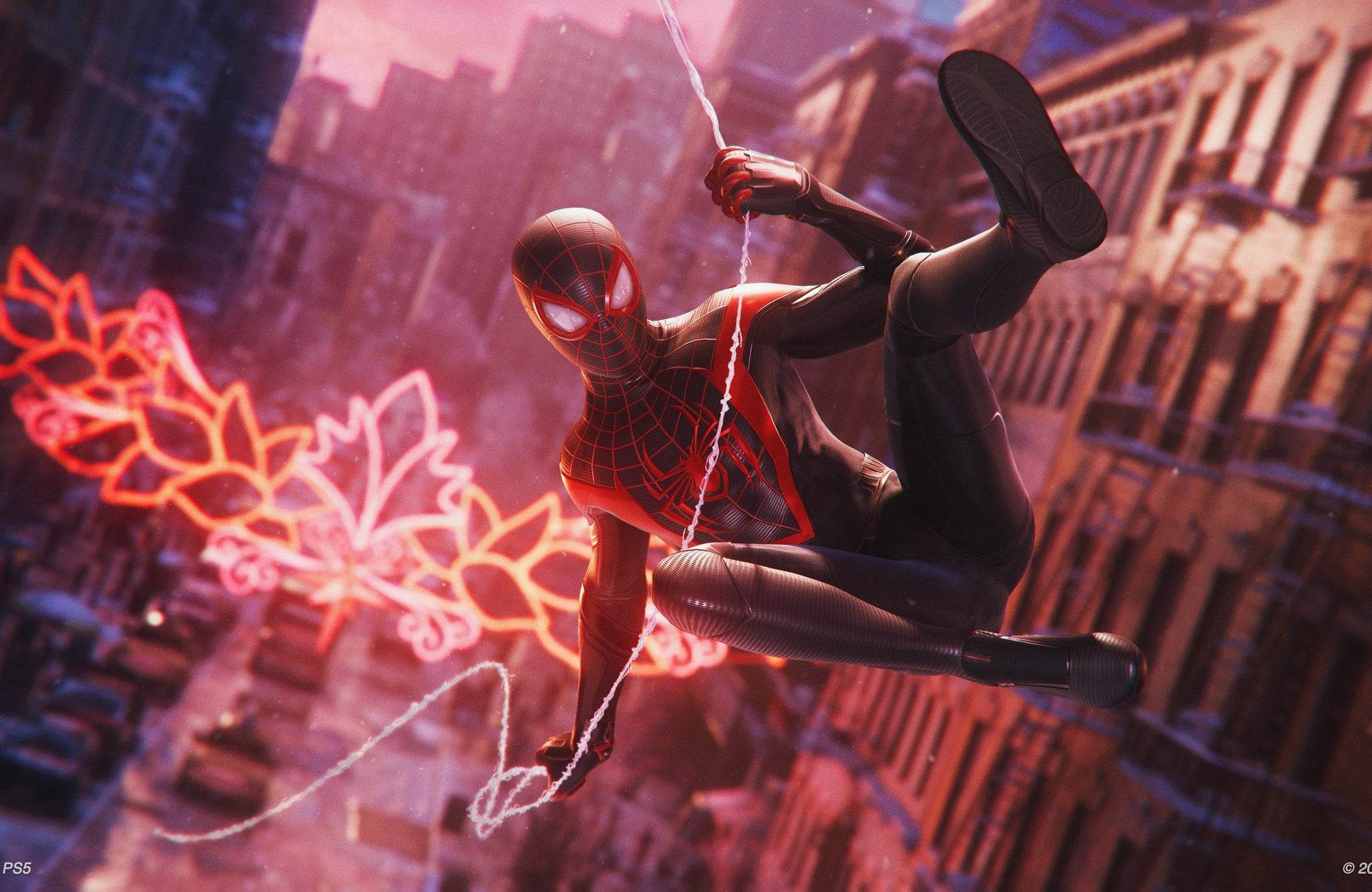 Miles Morales swinging Gaming Wall Art - beink online art store