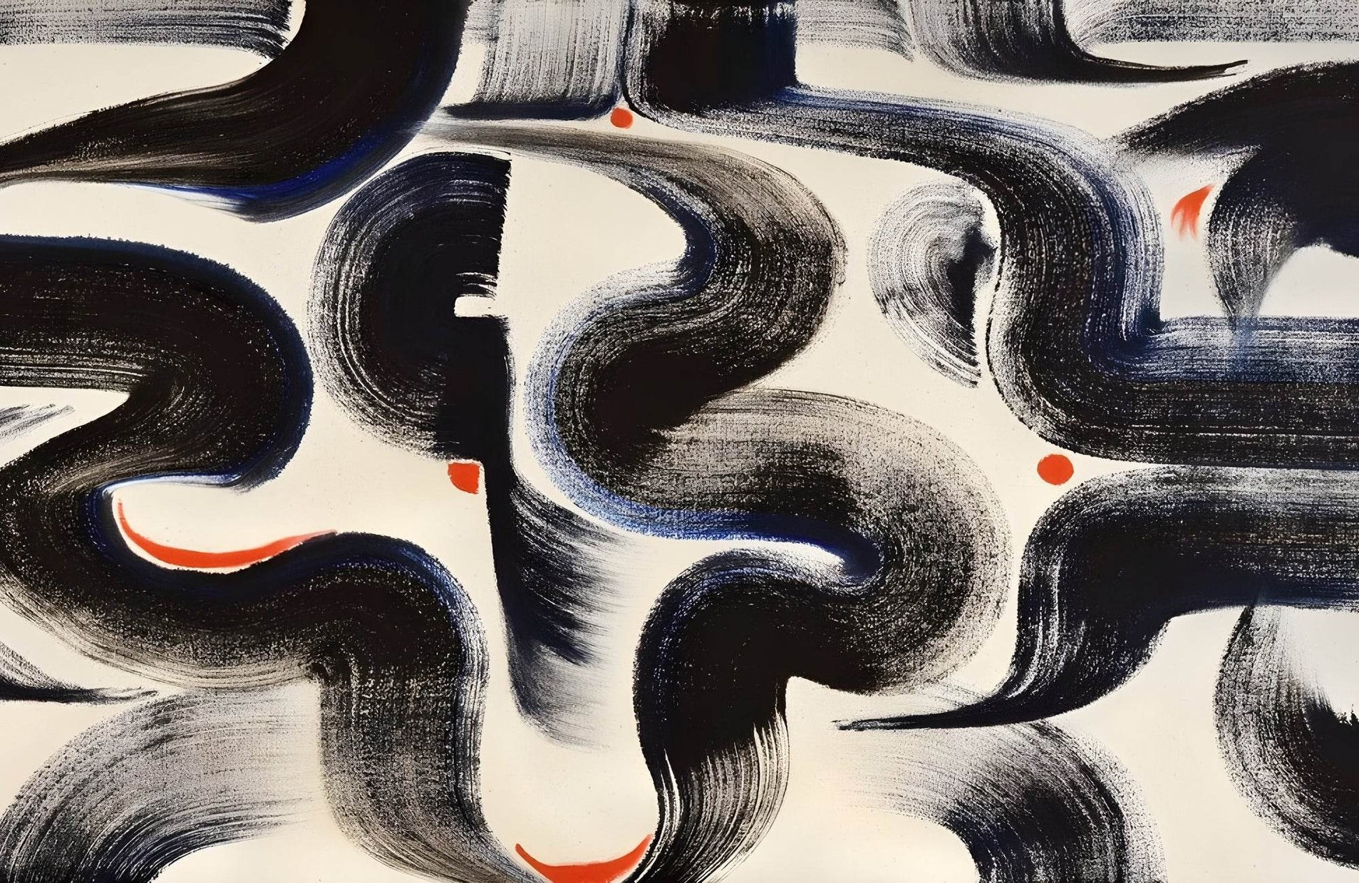 Intertwined Currents Modern Wall Art - beink online art store