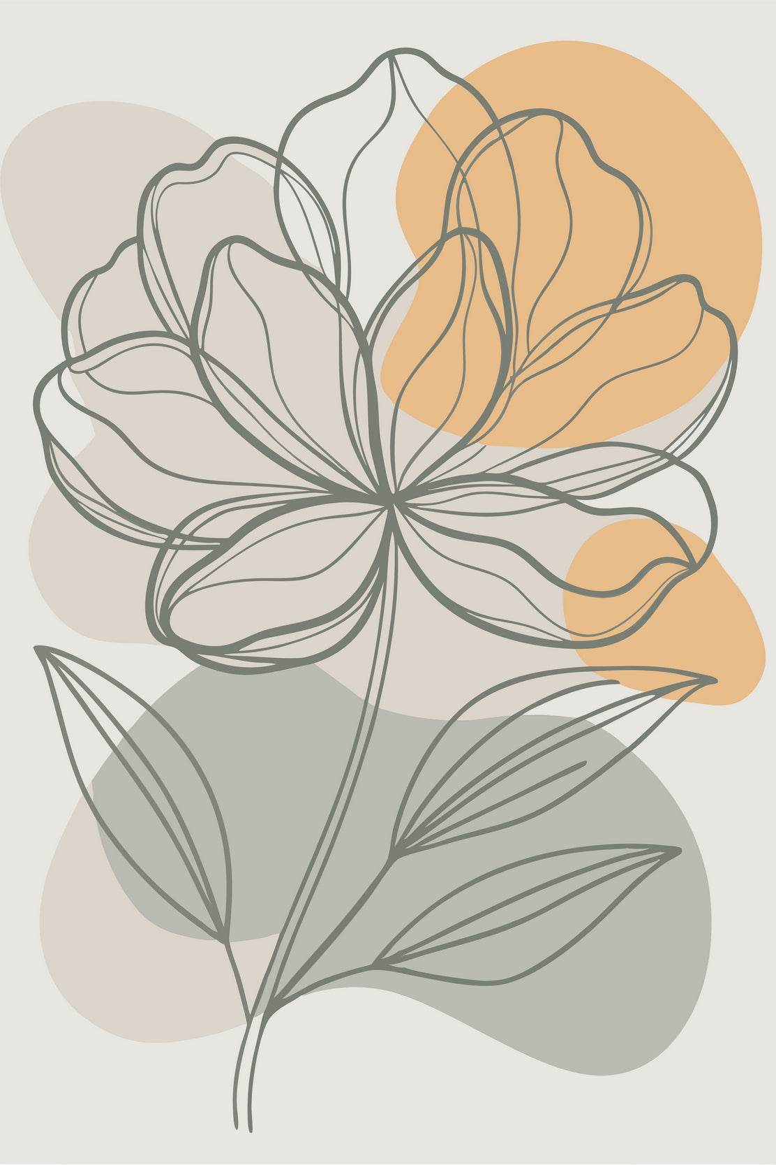 Minimal Design of Spring Flowers Wall Art - beink online art store